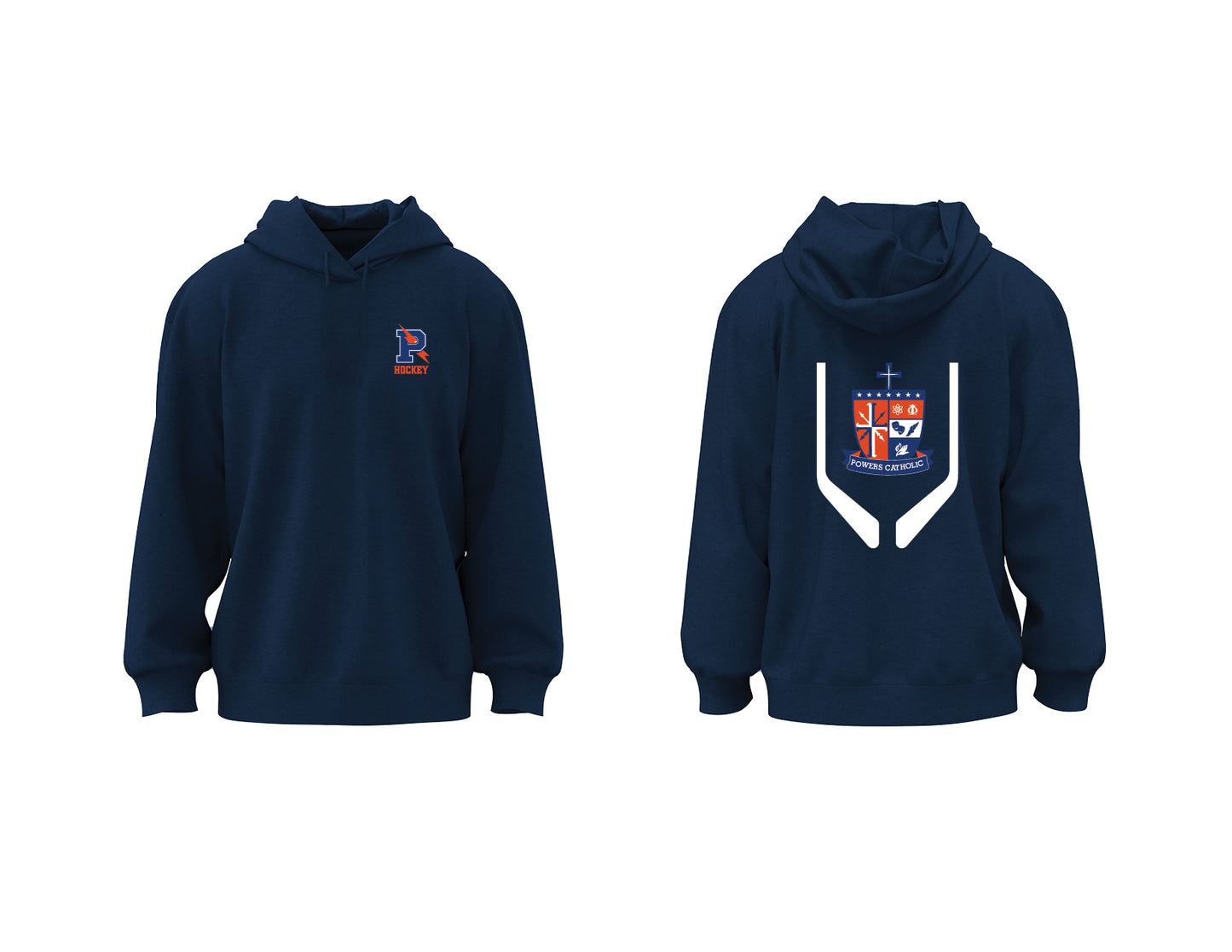 Powers Catholic Hockey Crest Hoodie