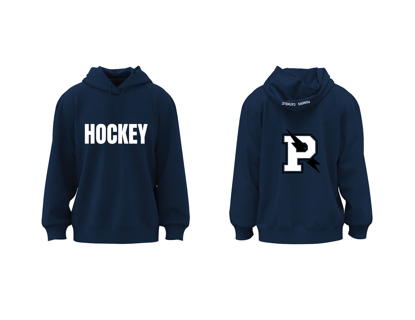 Powers Catholic Hockey Block Letter Hoodie