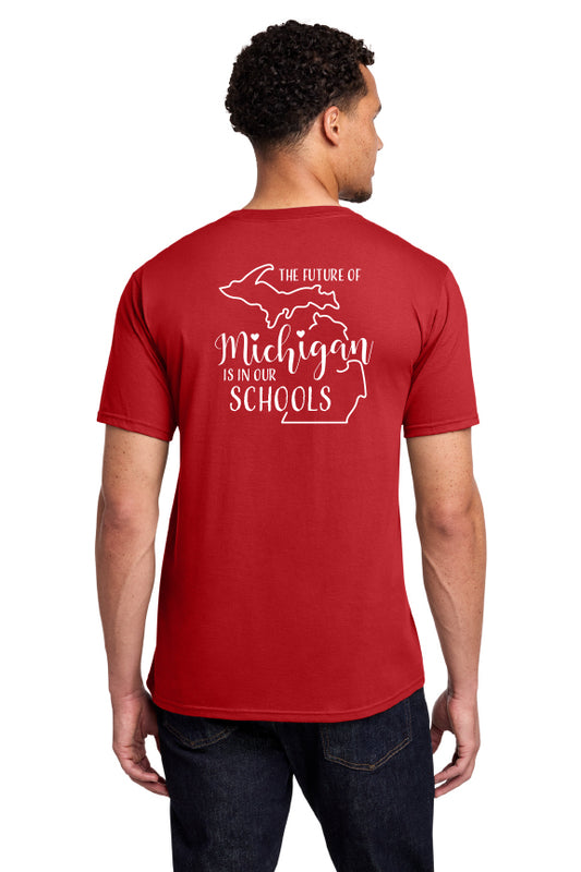 SLEA #REDforED T-Shirt - The Future of Michigan is in our Schools