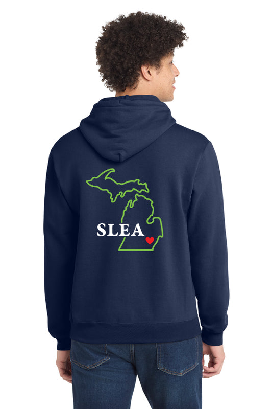 SLEA Navy Hooded Sweatshirt - Mitten Heart