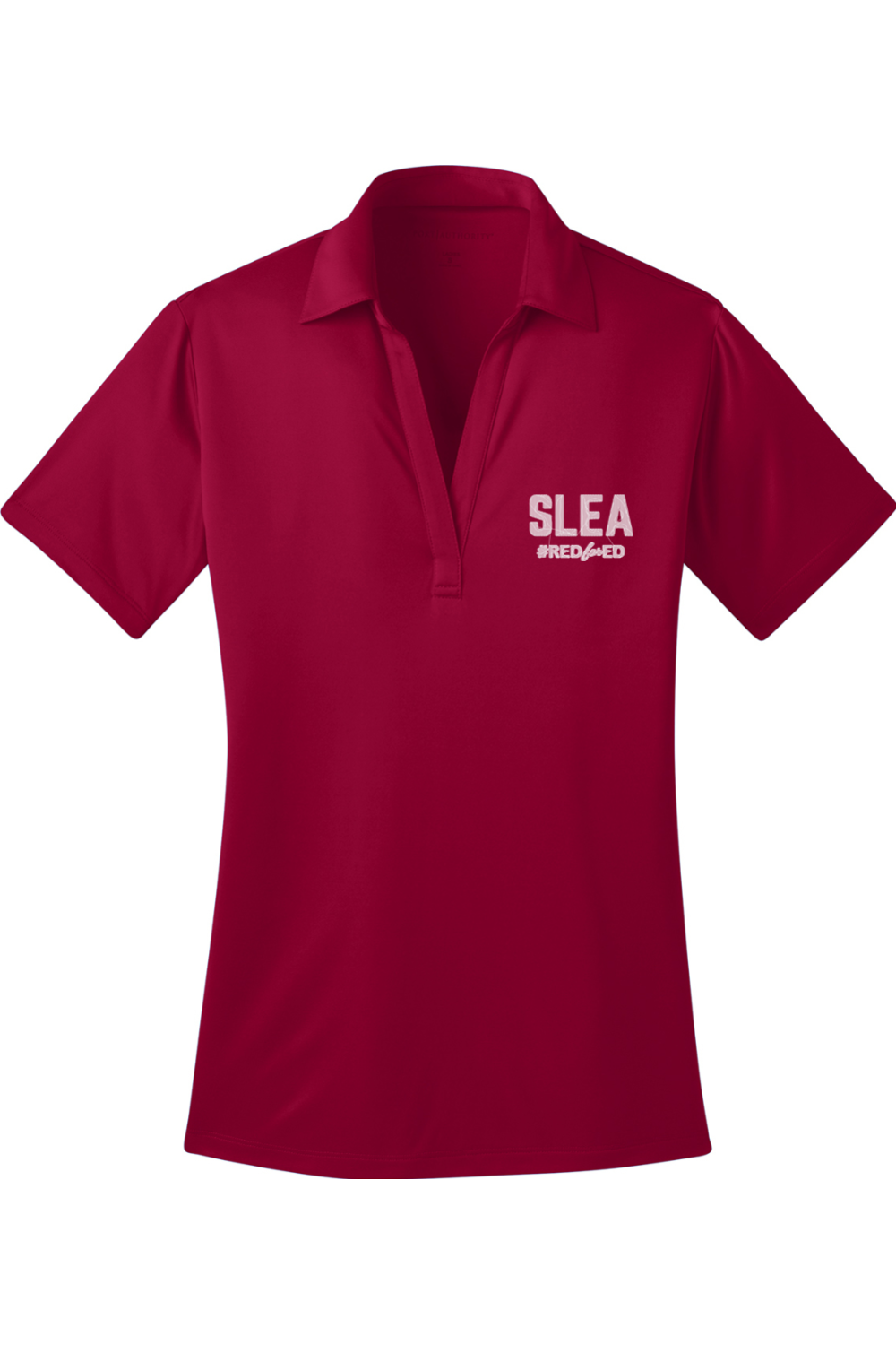 SLEA #REDforED Port Authority Ladies Silk Touch Performance Polo