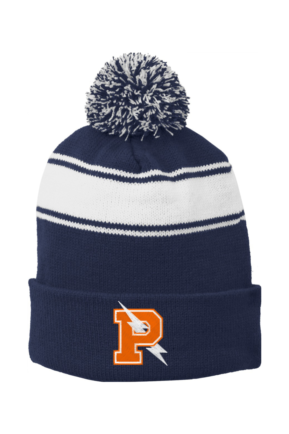Flint Powers - Sport-Tek Stripe Pom Pom Beanie