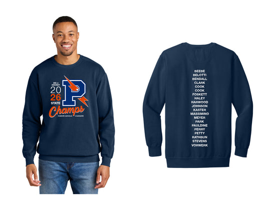 Flint Powers 2026 State Champions Crew Neck Sweatshirt (Style B)