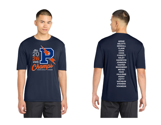 Flint Powers 2026 State Champions Long Sleeve Tee Shirt (Style B)