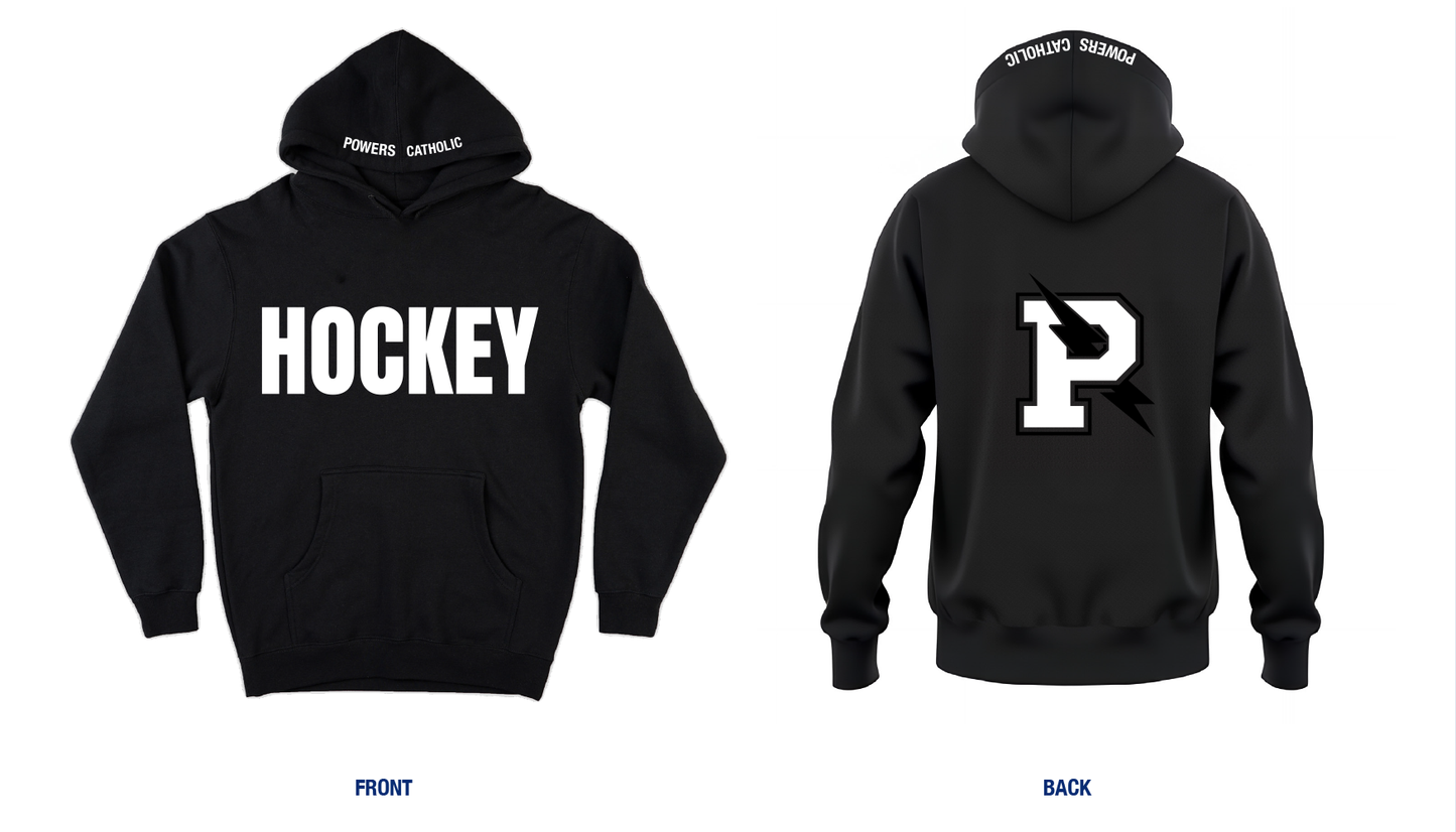 Powers Catholic Hockey Block Letter Hoodie
