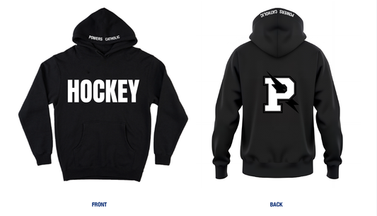 Powers Catholic Hockey Block Letter Hoodie
