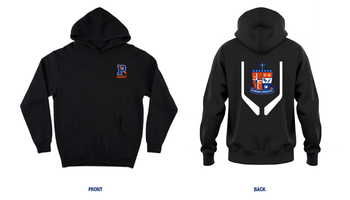 Powers Catholic Hockey Crest Hoodie