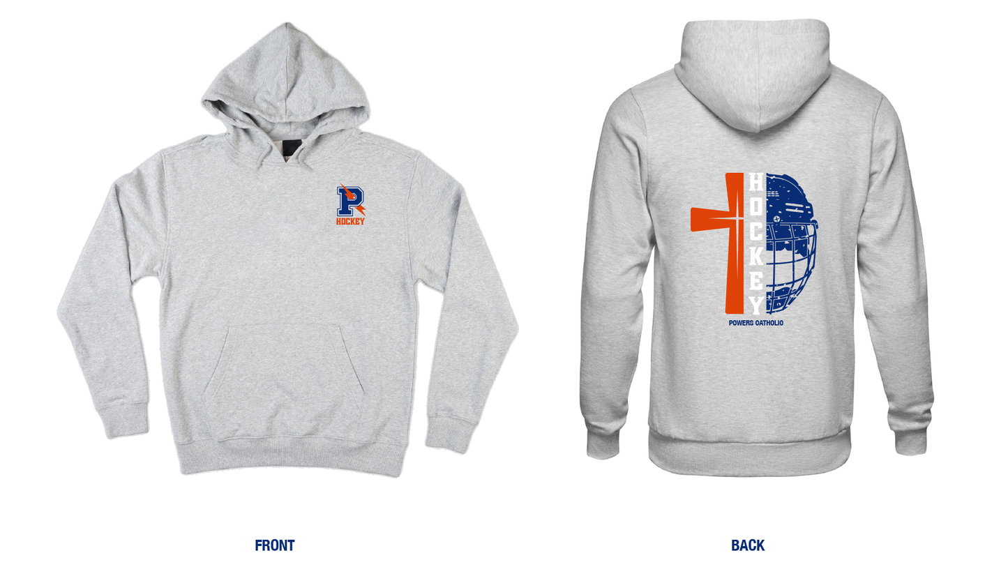 Powers Catholic Hockey Cross + Cage Hoodie