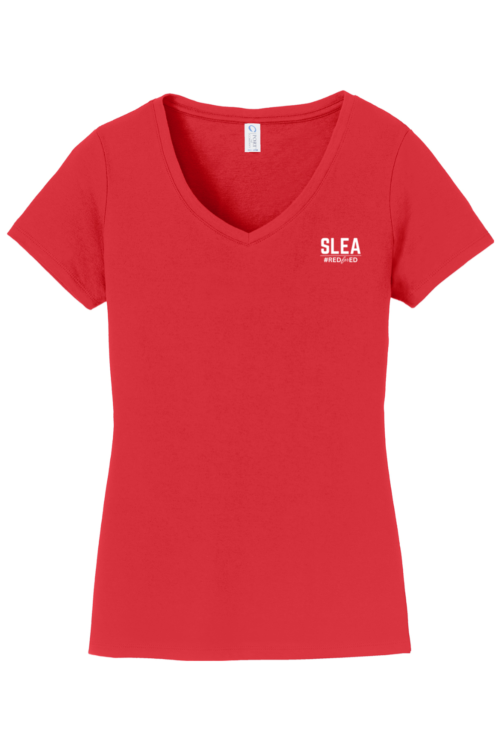 SLEA #REDforED Women's V-Neck Shirt - The Future of Michigan is in our Schools