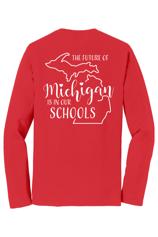 SLEA #RedforEd Port & Company Long Sleeve Fan Favorite Tee - Our Schools
