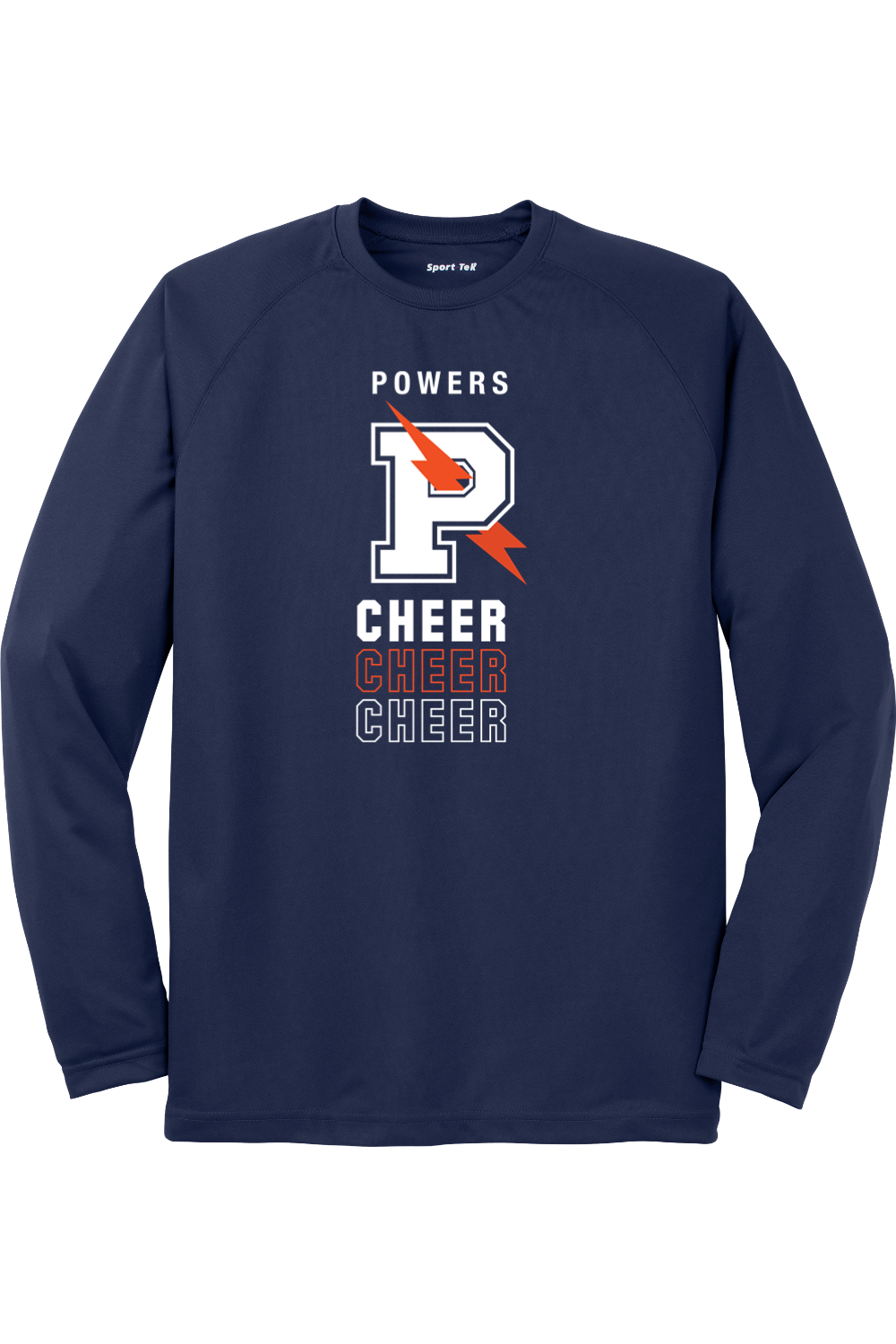 Flint Powers Cheer - Sport-Tek Dry Zone Long Sleeve Raglan T-Shirt - Style D