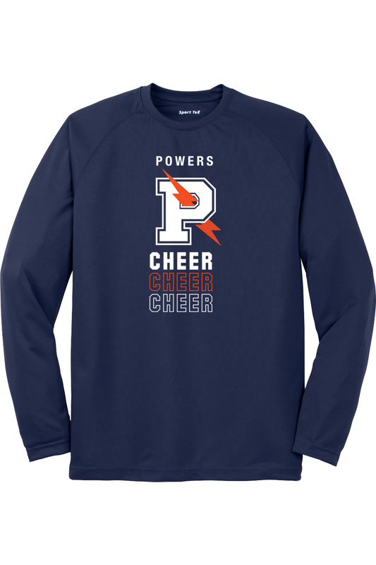 Flint Powers Cheer - Sport-Tek Dry Zone Long Sleeve Raglan T-Shirt - Style D