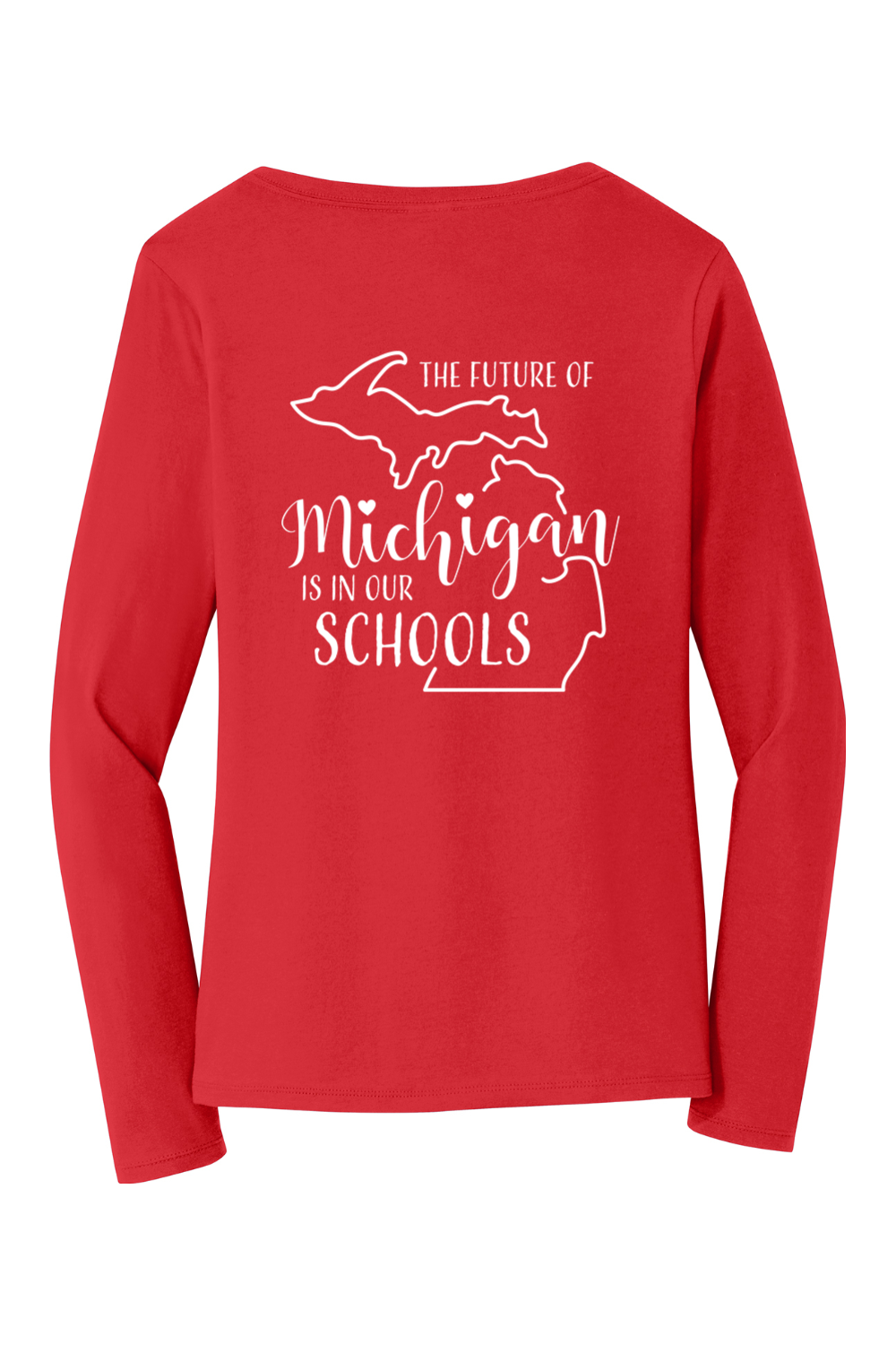Port & Company Ladies Long Sleeve Fan Favorite V-Neck Tee - Our Schools