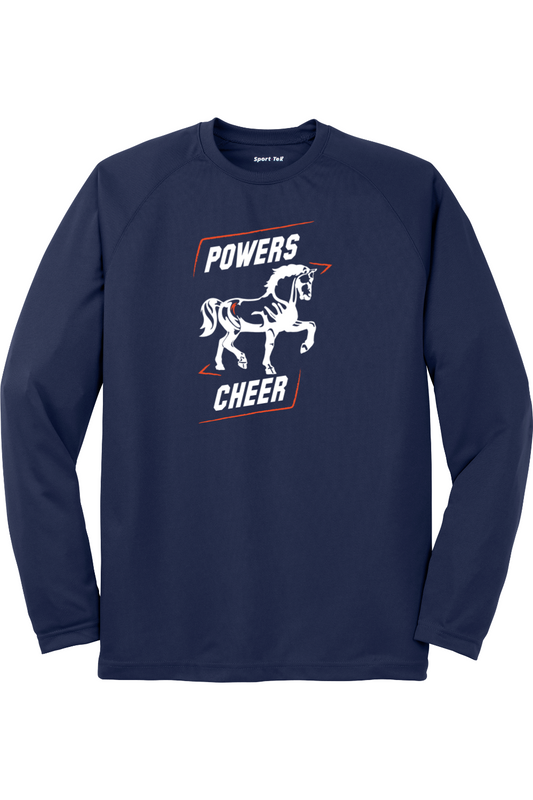 Flint Powers Cheer - Sport-Tek Dry Zone Long Sleeve Raglan T-Shirt - Style E
