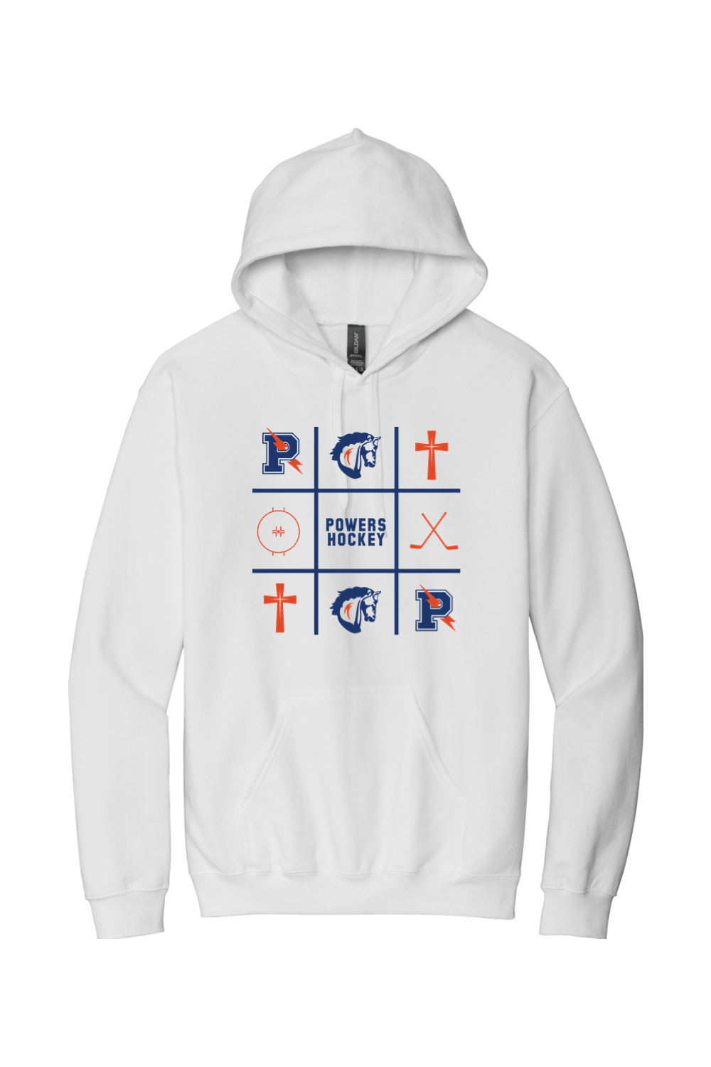 Flint Powers Hockey - Gildan Softstyle Pullover Hooded Sweatshirt -Style G