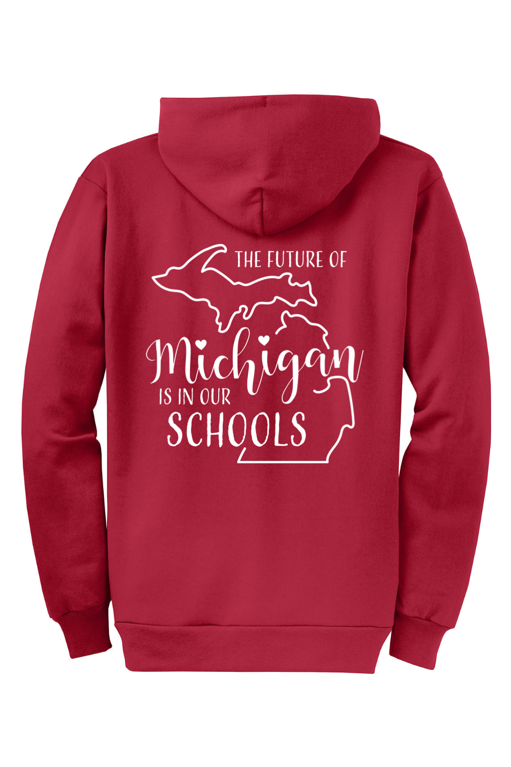 SLEA #REDforED Port & Company Core Fleece Full-Zip Hooded Sweatshirt