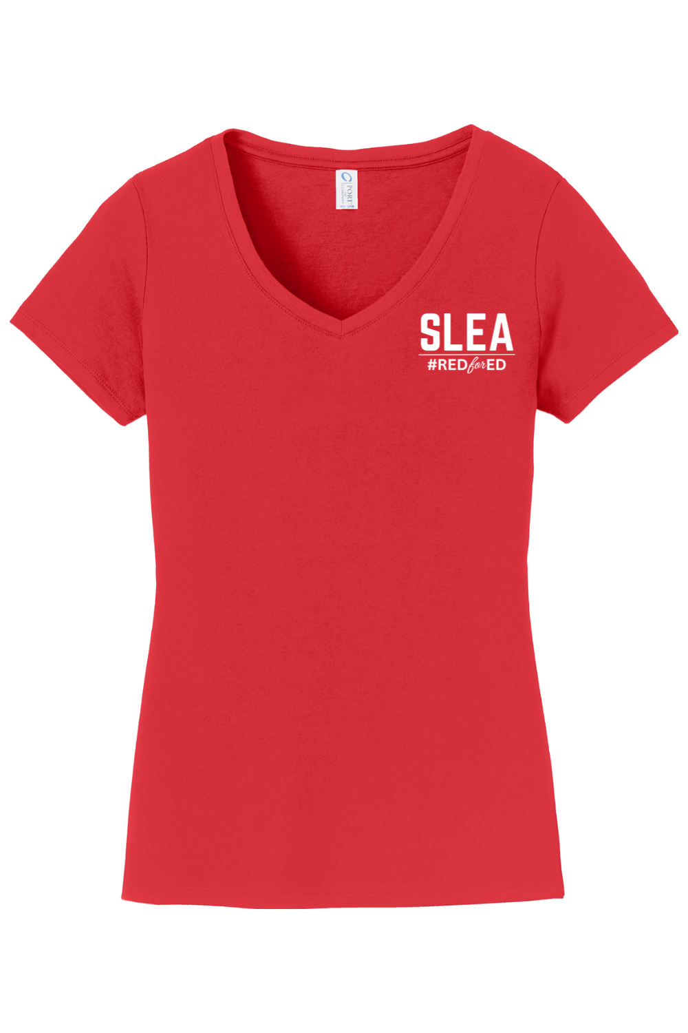 SLEA #REDforED Women's V-Neck Shirt - Supporter