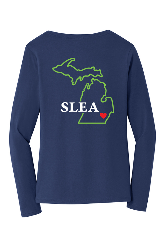 Port & Company Ladies Long Sleeve Fan Favorite V-Neck Tee
